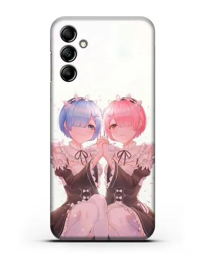Чехол аниме Re:zero жизнь с нуля - Рем и Рам близняшки силиконовый для Samsung Galaxy A14 [SM-A145]
