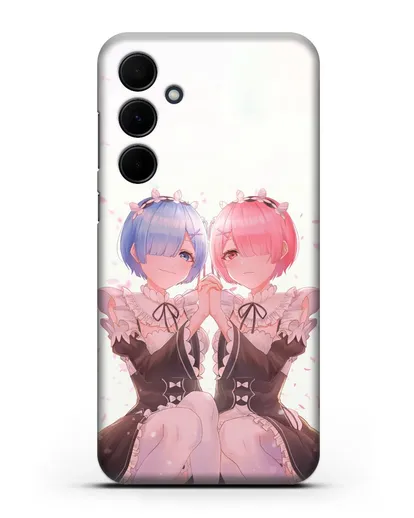 Чехол аниме Re:zero жизнь с нуля - Рем и Рам близняшки силиконовый для Samsung Galaxy A55 [SM-A556]