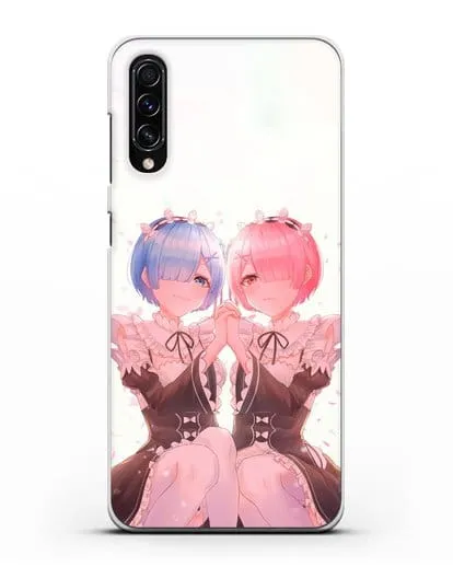 Чехол аниме Re:zero жизнь с нуля - Рем и Рам близняшки силиконовый для Samsung Galaxy A70s [SM-A707F]