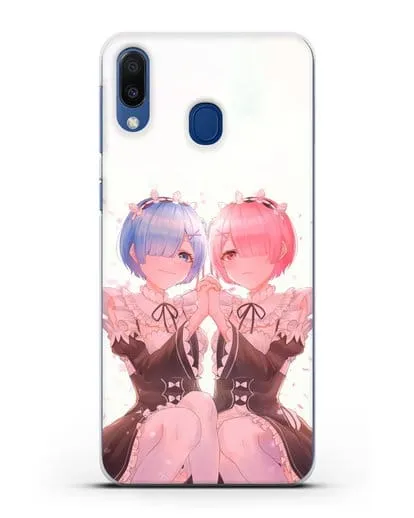 Чехол аниме Re:zero жизнь с нуля - Рем и Рам близняшки силиконовый для Samsung Galaxy M20 [SM-M205F]