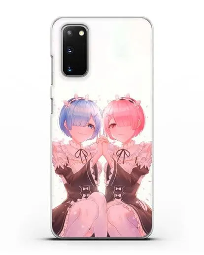 Чехол аниме Re:zero жизнь с нуля - Рем и Рам близняшки силиконовый для Samsung Galaxy S20 [SM-G980F]