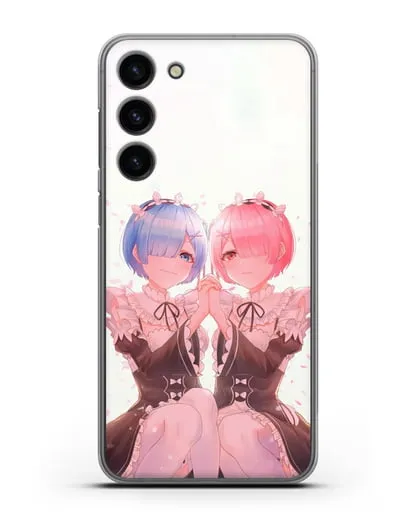 Чехол аниме Re:zero жизнь с нуля - Рем и Рам близняшки силиконовый для Samsung Galaxy S23 Plus [SM-S916]
