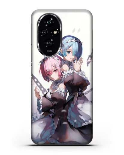 Чехол аниме Re:zero жизнь с нуля - Рам и Рем с цепями силиконовый для Honor 200