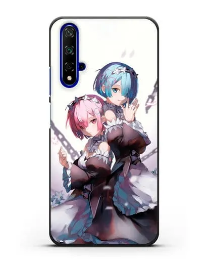 Чехол аниме Re:zero жизнь с нуля - Рам и Рем с цепями силиконовый для Honor 20