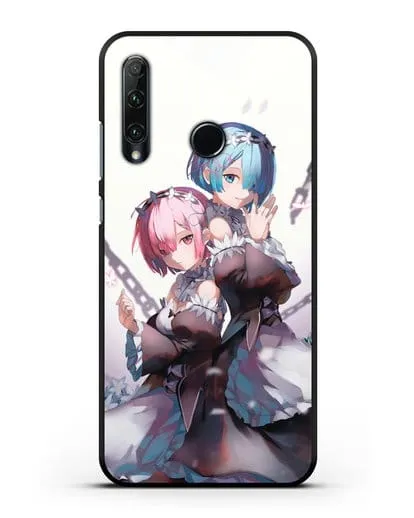 Чехол аниме Re:zero жизнь с нуля - Рам и Рем с цепями силиконовый для Honor 20e