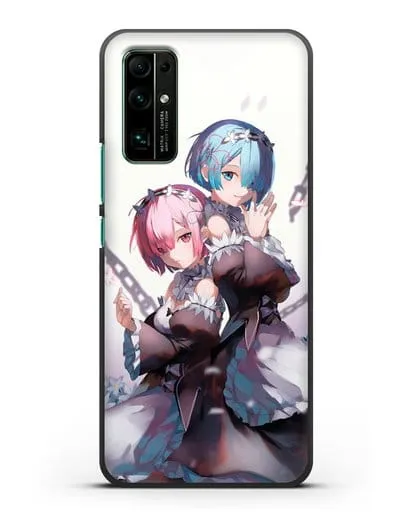 Чехол аниме Re:zero жизнь с нуля - Рам и Рем с цепями силиконовый для Honor 30