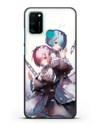 Чехол аниме Re:zero жизнь с нуля - Рам и Рем с цепями силиконовый для Honor 9A