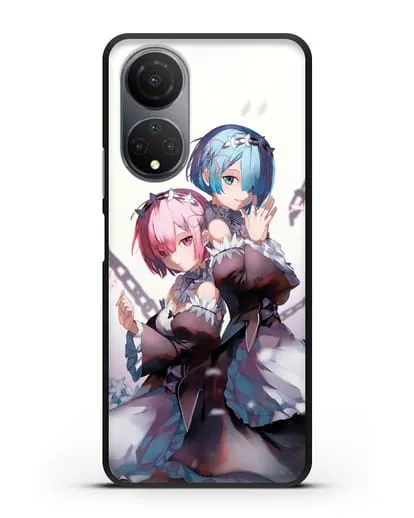 Чехол аниме Re:zero жизнь с нуля - Рам и Рем с цепями силиконовый для Honor X7