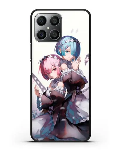 Чехол аниме Re:zero жизнь с нуля - Рам и Рем с цепями силиконовый для Honor X8