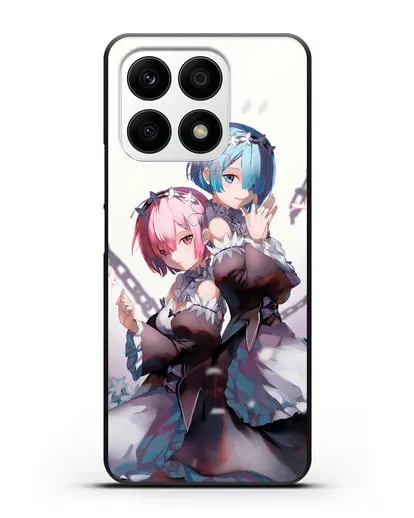 Чехол аниме Re:zero жизнь с нуля - Рам и Рем с цепями силиконовый для Honor X8a