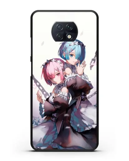 Чехол аниме Re:zero жизнь с нуля - Рам и Рем с цепями силиконовый для Xiaomi Redmi Note 9T