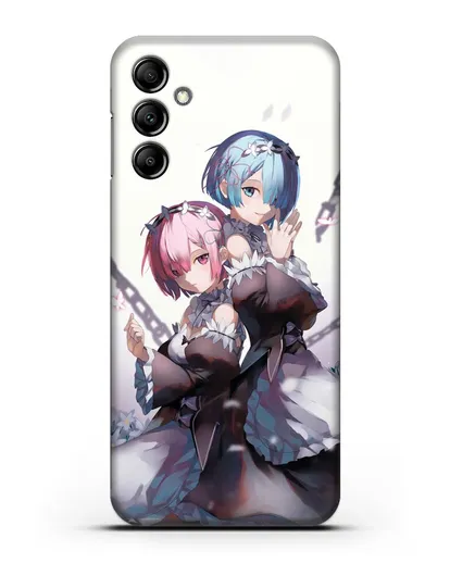 Чехол аниме Re:zero жизнь с нуля - Рам и Рем с цепями силиконовый для Samsung Galaxy A14 [SM-A145]