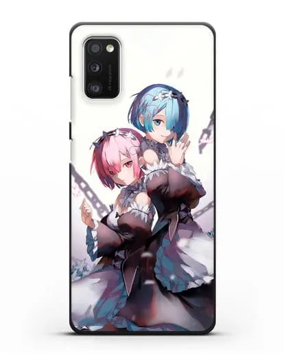Чехол аниме Re:zero жизнь с нуля - Рам и Рем с цепями силиконовый для Samsung Galaxy A41 [SM-A415F]