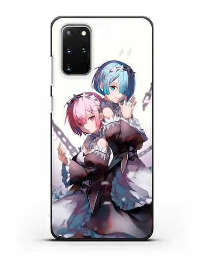Чехол аниме Re:zero жизнь с нуля - Рам и Рем с цепями силиконовый для Samsung Galaxy S20 Plus [SM-G985F]