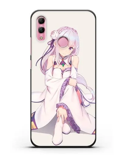 Чехол аниме Re:zero жизнь с нуля - Эмилия силиконовый для Honor 10 Lite