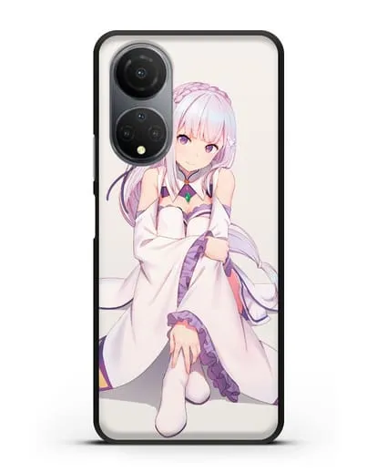 Чехол аниме Re:zero жизнь с нуля - Эмилия силиконовый для Honor X7
