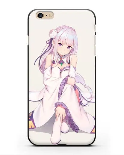 Чехол аниме Re:zero жизнь с нуля - Эмилия силиконовый для iPhone 6s Plus