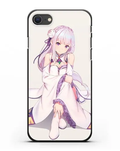 Чехол аниме Re:zero жизнь с нуля - Эмилия силиконовый для iPhone SE 2020