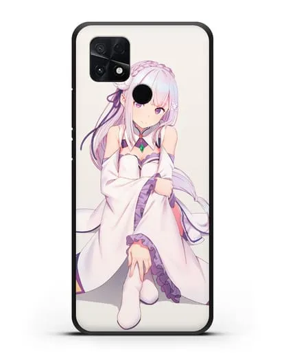Чехол аниме Re:zero жизнь с нуля - Эмилия силиконовый для Xiaomi Poco C40