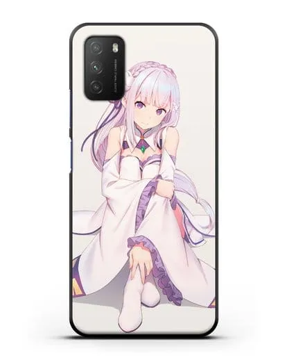 Чехол аниме Re:zero жизнь с нуля - Эмилия силиконовый для Xiaomi Poco M3