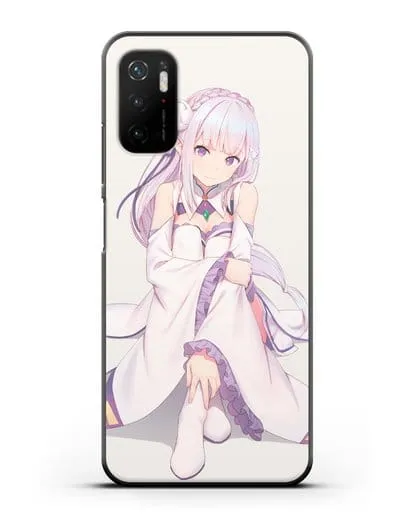 Чехол аниме Re:zero жизнь с нуля - Эмилия силиконовый для Xiaomi Poco M3 Pro
