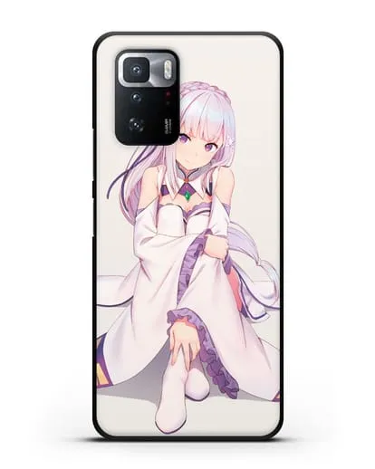 Чехол аниме Re:zero жизнь с нуля - Эмилия силиконовый для Xiaomi Poco X3 GT