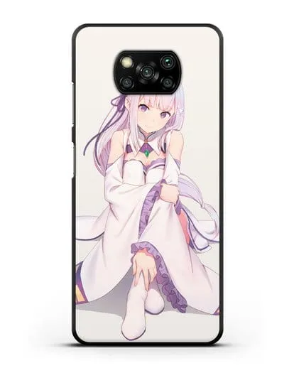 Чехол аниме Re:zero жизнь с нуля - Эмилия силиконовый для Xiaomi Poco X3 Pro