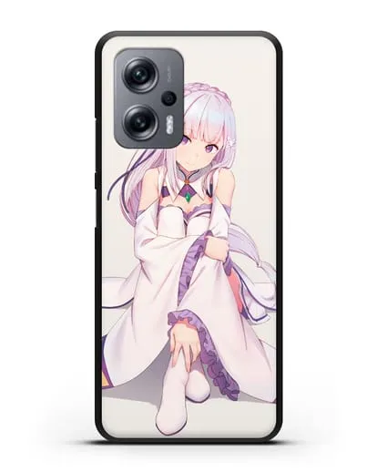 Чехол аниме Re:zero жизнь с нуля - Эмилия силиконовый для Xiaomi Poco X4 GT