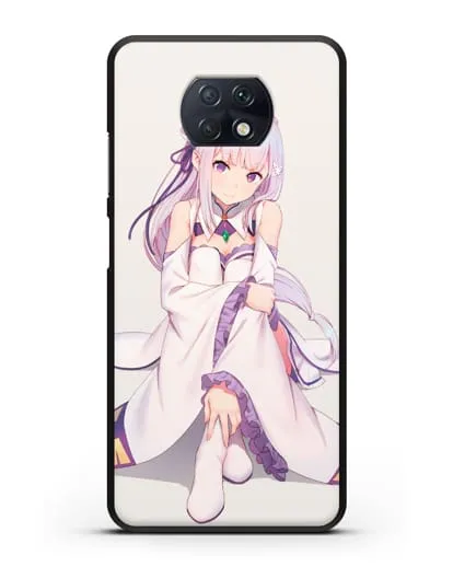 Чехол аниме Re:zero жизнь с нуля - Эмилия силиконовый для Xiaomi Redmi Note 9T