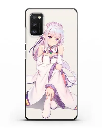 Чехол аниме Re:zero жизнь с нуля - Эмилия силиконовый для Samsung Galaxy A41 [SM-A415F]
