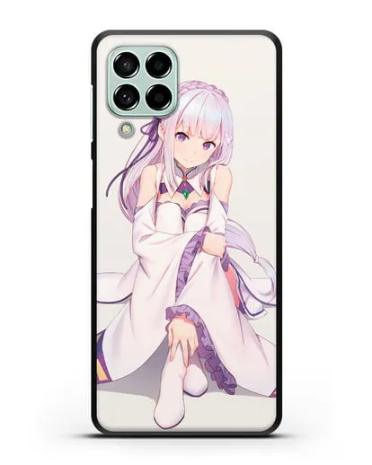 Чехол аниме Re:zero жизнь с нуля - Эмилия силиконовый для Samsung Galaxy M53 [SM-M536]