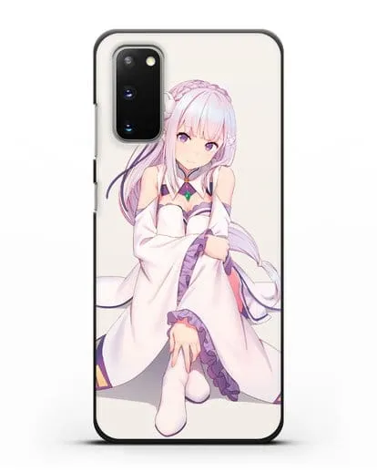 Чехол аниме Re:zero жизнь с нуля - Эмилия силиконовый для Samsung Galaxy S20 [SM-G980F]