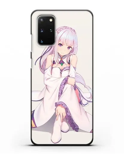 Чехол аниме Re:zero жизнь с нуля - Эмилия силиконовый для Samsung Galaxy S20 Plus [SM-G985F]