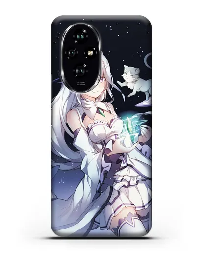 Чехол аниме Re:zero жизнь с нуля - Эмилия с кристаллом силиконовый для Honor 200
