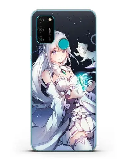 Чехол аниме Re:zero жизнь с нуля - Эмилия с кристаллом силиконовый для Honor 9A