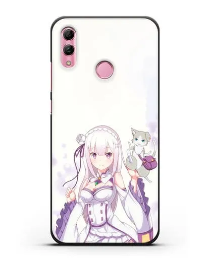 Чехол аниме Re:zero жизнь с нуля - Эмилия и Пак силиконовый для Honor 10 Lite