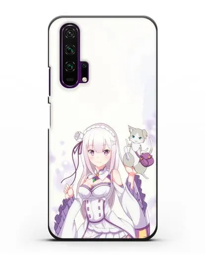 Чехол аниме Re:zero жизнь с нуля - Эмилия и Пак силиконовый для Honor 20 Pro