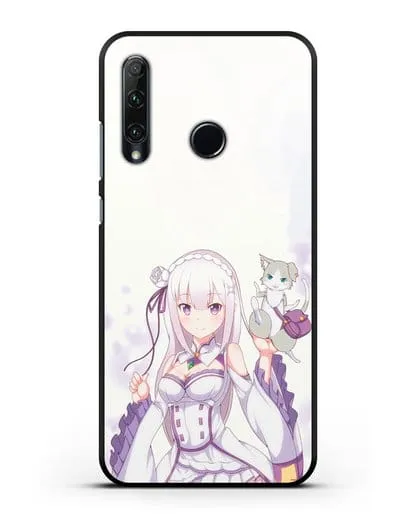 Чехол аниме Re:zero жизнь с нуля - Эмилия и Пак силиконовый для Honor 20e