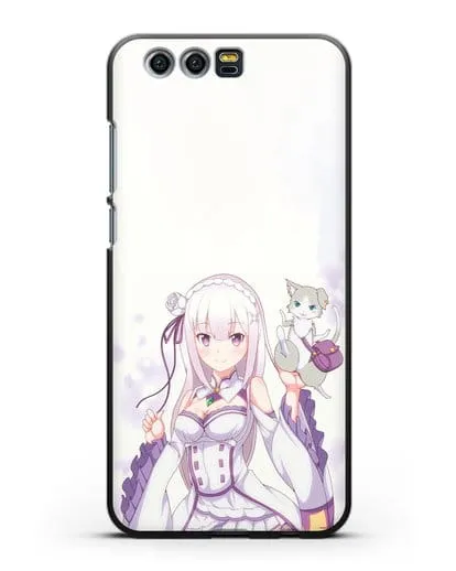 Чехол аниме Re:zero жизнь с нуля - Эмилия и Пак силиконовый для Honor 9