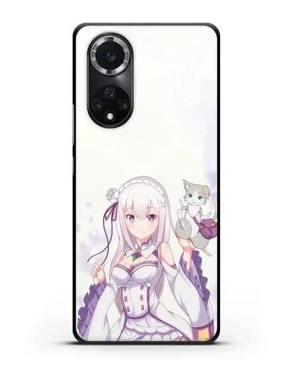 Чехол аниме Re:zero жизнь с нуля - Эмилия и Пак силиконовый для Huawei Nova 9