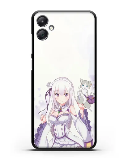 Чехол аниме Re:zero жизнь с нуля - Эмилия и Пак силиконовый для Samsung Galaxy A05 [SM-A055]