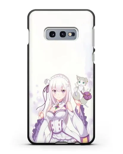 Чехол аниме Re:zero жизнь с нуля - Эмилия и Пак силиконовый для Samsung Galaxy S10e [SM-G970F]