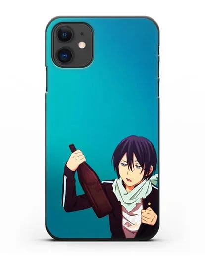 Чехол аниме Бездомный бог - Ято с выпивкой силиконовый для iPhone 11