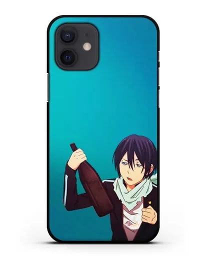 Чехол аниме Бездомный бог - Ято с выпивкой силиконовый для iPhone 12