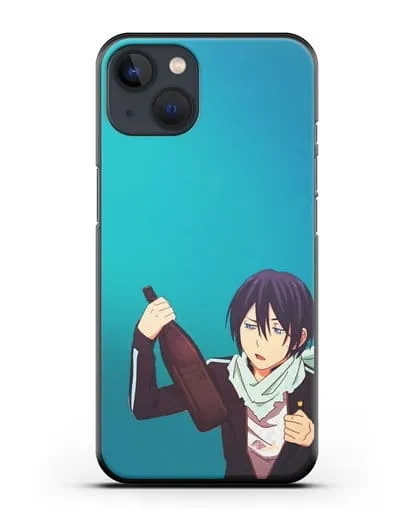 Чехол аниме Бездомный бог - Ято с выпивкой силиконовый для iPhone 13