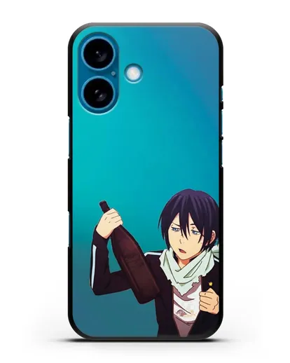 Чехол аниме Бездомный бог - Ято с выпивкой силиконовый для iPhone 16