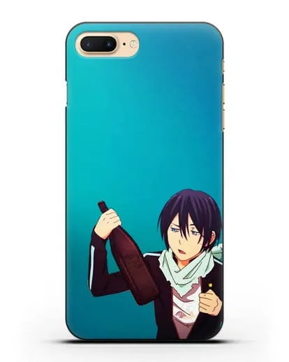 Чехол аниме Бездомный бог - Ято с выпивкой силиконовый для iPhone 7 Plus