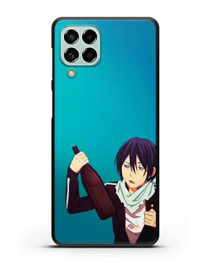 Чехол аниме Бездомный бог - Ято с выпивкой силиконовый для Samsung Galaxy M53 [SM-M536]