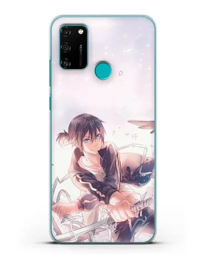 Чехол аниме Бездомный бог - Ято с хвостиком силиконовый для Honor 9A