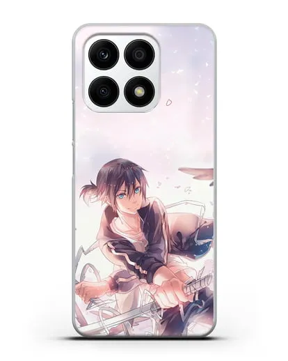 Чехол аниме Бездомный бог - Ято с хвостиком силиконовый для Honor X8a